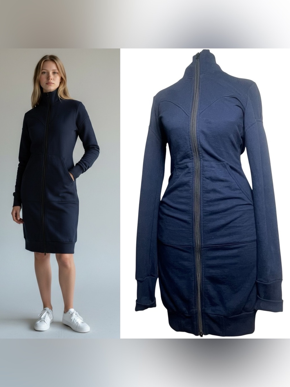 Prairie Underground Long Cloak Blue 100% Organic Cotton Hourglass Pockets USA Sm